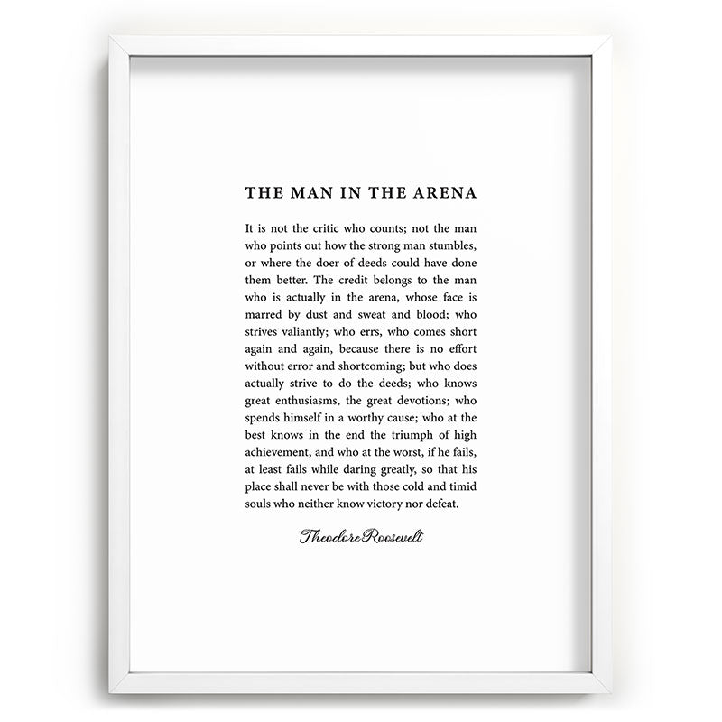 The Man In The Arena Framed Art Print Gallery Image 108