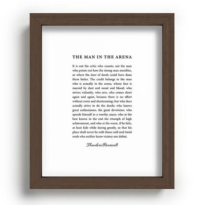 The Man In The Arena Framed Art Print Gallery Image 88