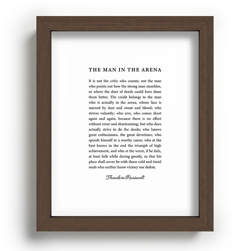 The Man In The Arena Framed Art Print Gallery Image 86