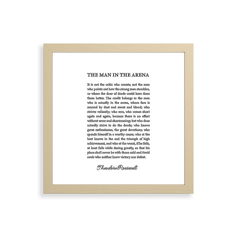 The Man In The Arena Framed Art Print Gallery Image 71