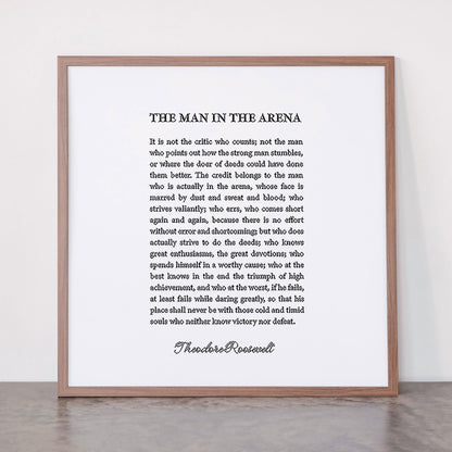 The Man In The Arena Framed Art Print Gallery Image 66