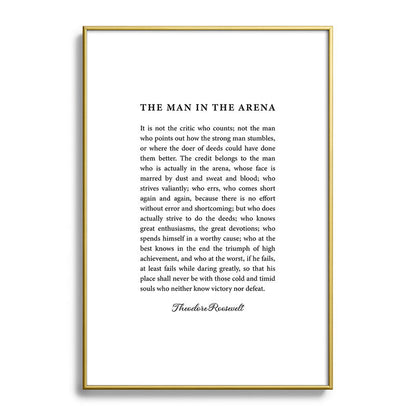 The Man In The Arena Framed Art Print Gallery Image 123