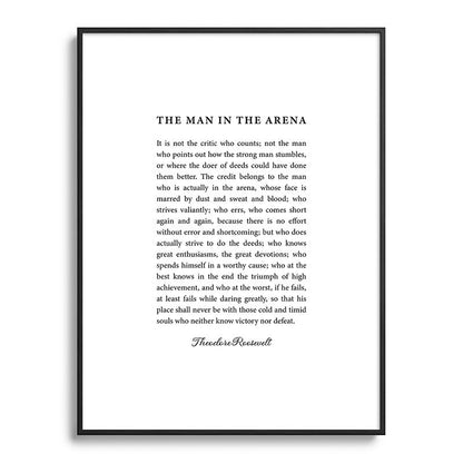 The Man In The Arena Framed Art Print Gallery Image 116
