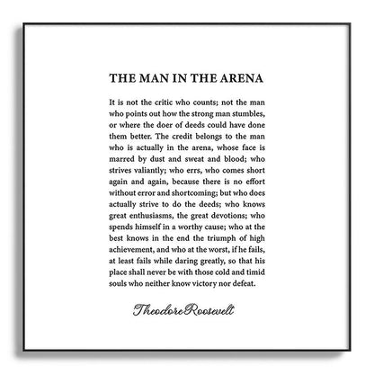 The Man In The Arena Framed Art Print Gallery Image 130