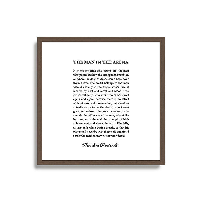 The Man In The Arena Framed Art Print Gallery Image 17