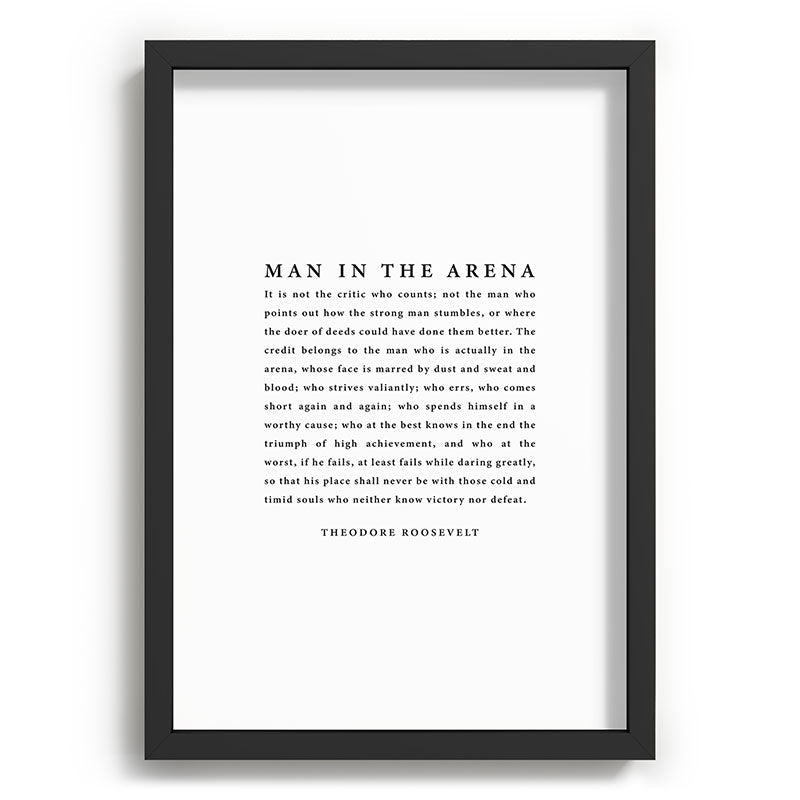 The Man In The Arena, Theodore Roosevelt Framed Art Print Gallery Image 81