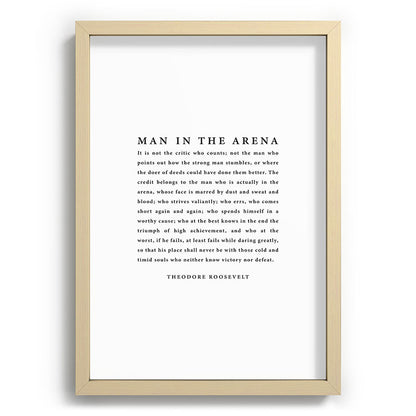 The Man In The Arena, Theodore Roosevelt Framed Art Print Gallery Image 97