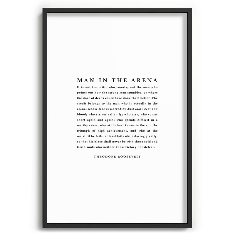 The Man In The Arena, Theodore Roosevelt Framed Art Print Gallery Image 85