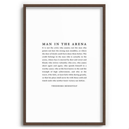 The Man In The Arena, Theodore Roosevelt Framed Art Print Gallery Image 94