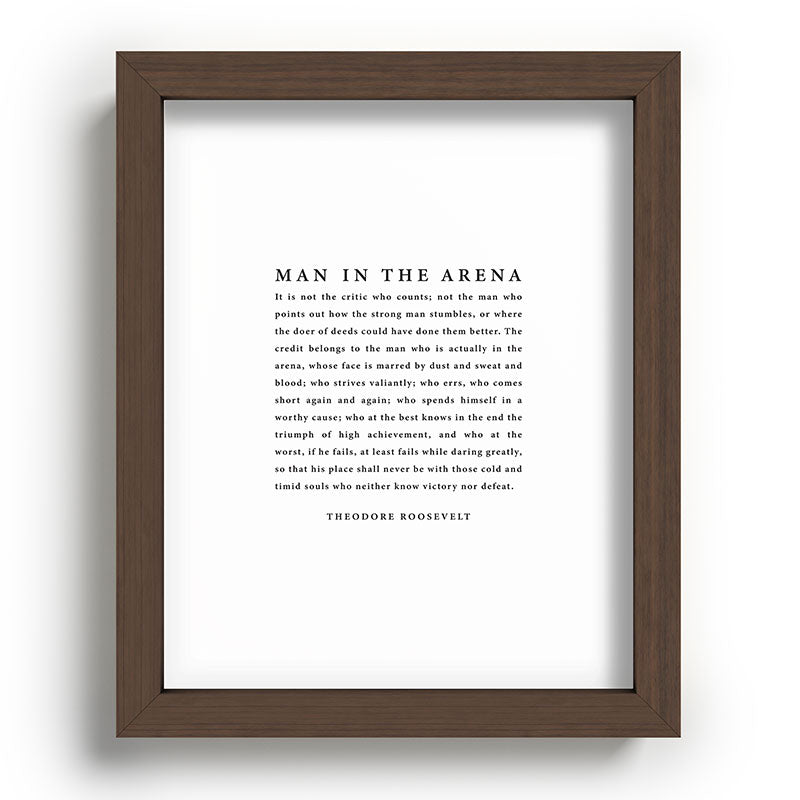 The Man In The Arena, Theodore Roosevelt Framed Art Print Gallery Image 88