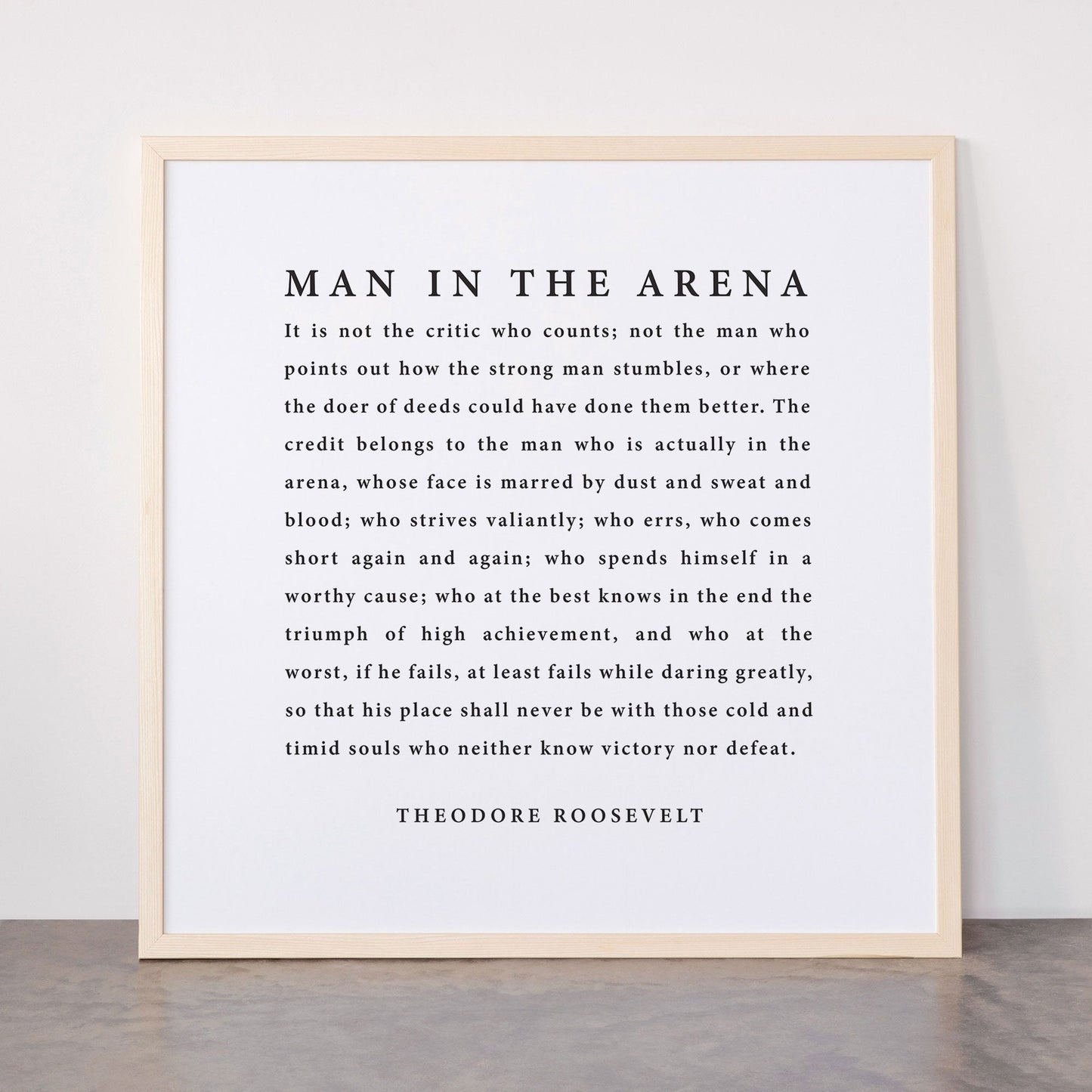 The Man In The Arena, Theodore Roosevelt Framed Art Print Gallery Image 77