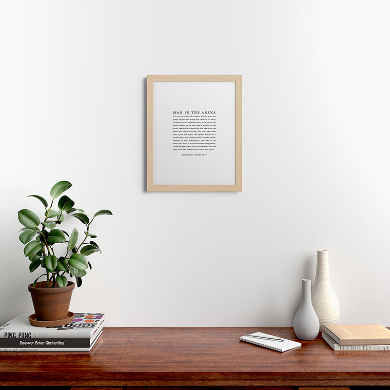 The Man In The Arena, Theodore Roosevelt Framed Art Print Gallery Image 63