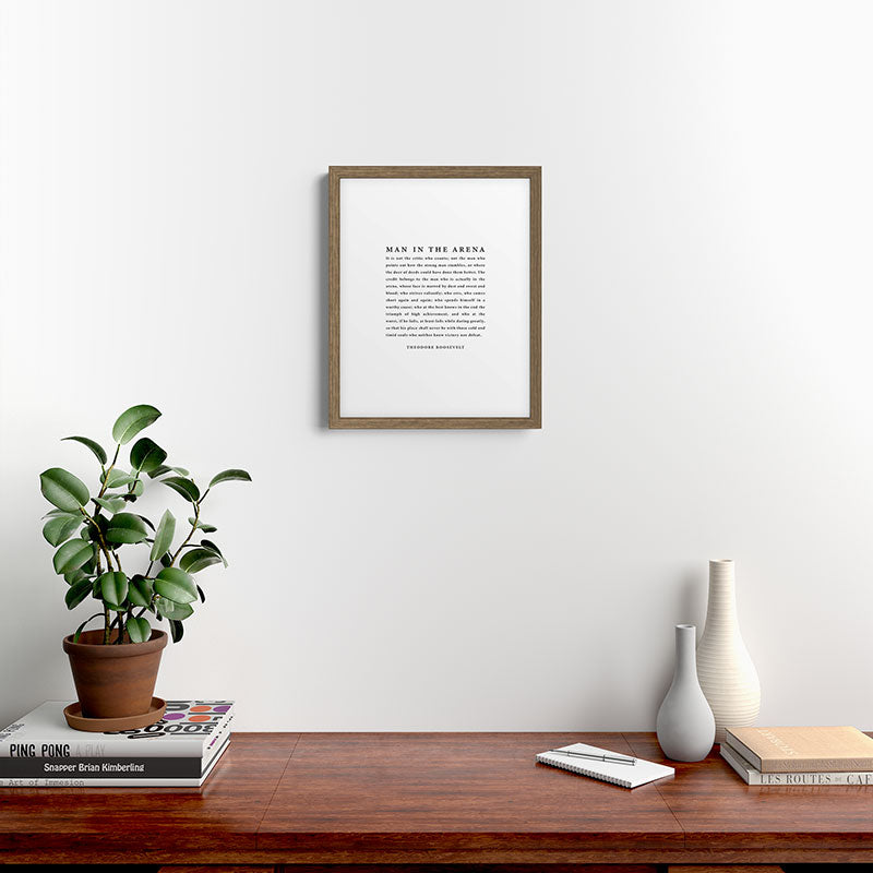 The Man In The Arena, Theodore Roosevelt Framed Art Print Gallery Image 15