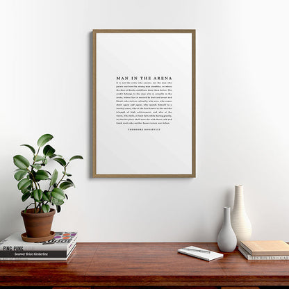 The Man In The Arena, Theodore Roosevelt Framed Art Print Gallery Image 18