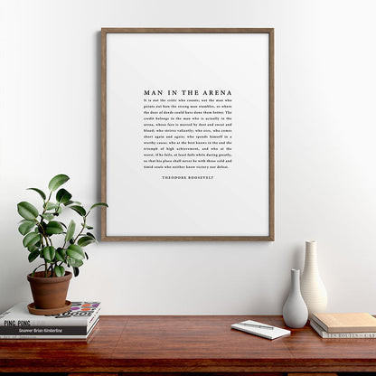 The Man In The Arena, Theodore Roosevelt Framed Art Print Gallery Image 19