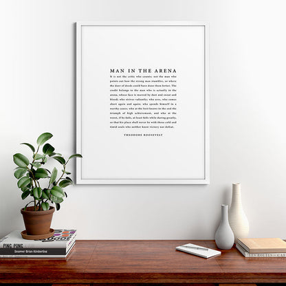 The Man In The Arena, Theodore Roosevelt Framed Art Print Gallery Image 76