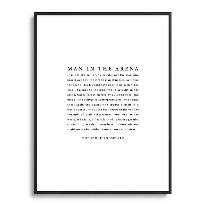 The Man In The Arena, Theodore Roosevelt Framed Art Print Gallery Image 116