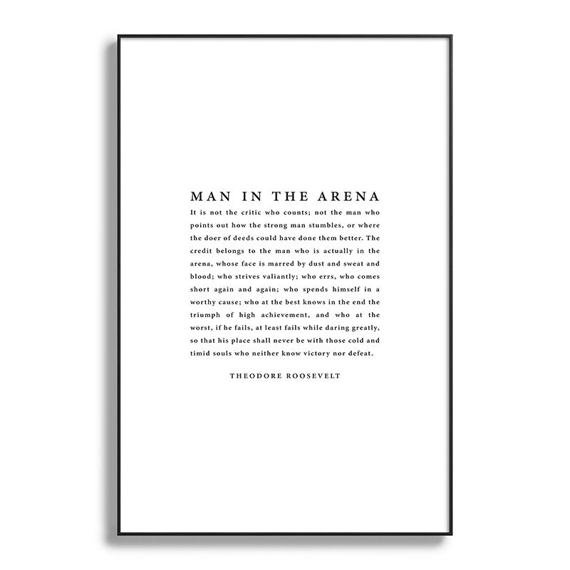 The Man In The Arena, Theodore Roosevelt Framed Art Print Gallery Image 117