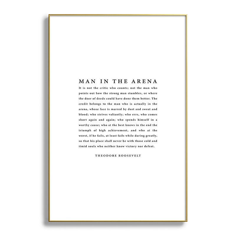 The Man In The Arena, Theodore Roosevelt Framed Art Print Gallery Image 127