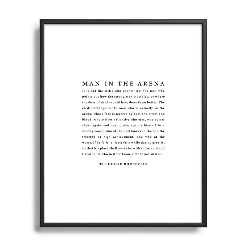 The Man In The Arena, Theodore Roosevelt Framed Art Print Gallery Image 112