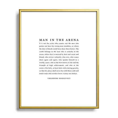 The Man In The Arena, Theodore Roosevelt Framed Art Print Gallery Image 120