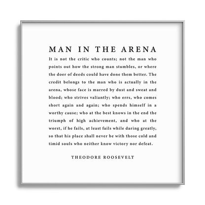 The Man In The Arena, Theodore Roosevelt Framed Art Print Gallery Image 141