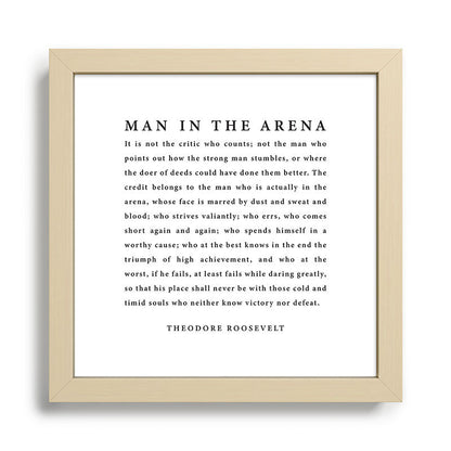 The Man In The Arena, Theodore Roosevelt Framed Art Print Gallery Image 24