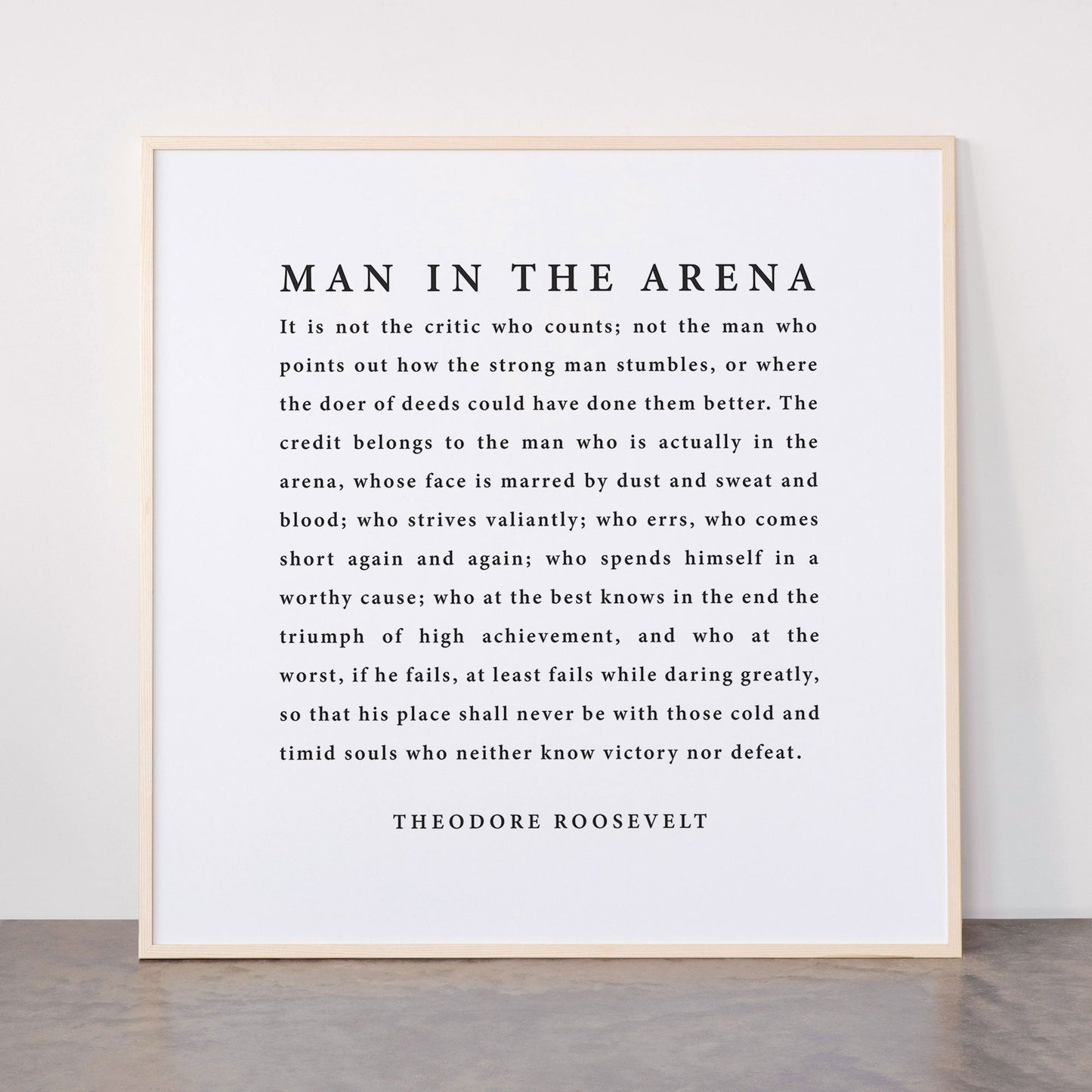 The Man In The Arena, Theodore Roosevelt Framed Art Print Gallery Image 33