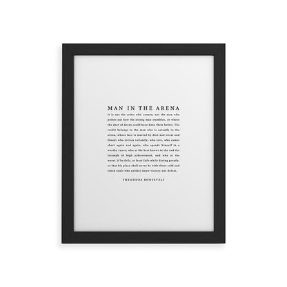 The Man In The Arena, Theodore Roosevelt Framed Art Print Gallery Image 41