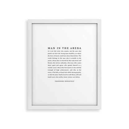 The Man In The Arena, Theodore Roosevelt Framed Art Print Gallery Image 30