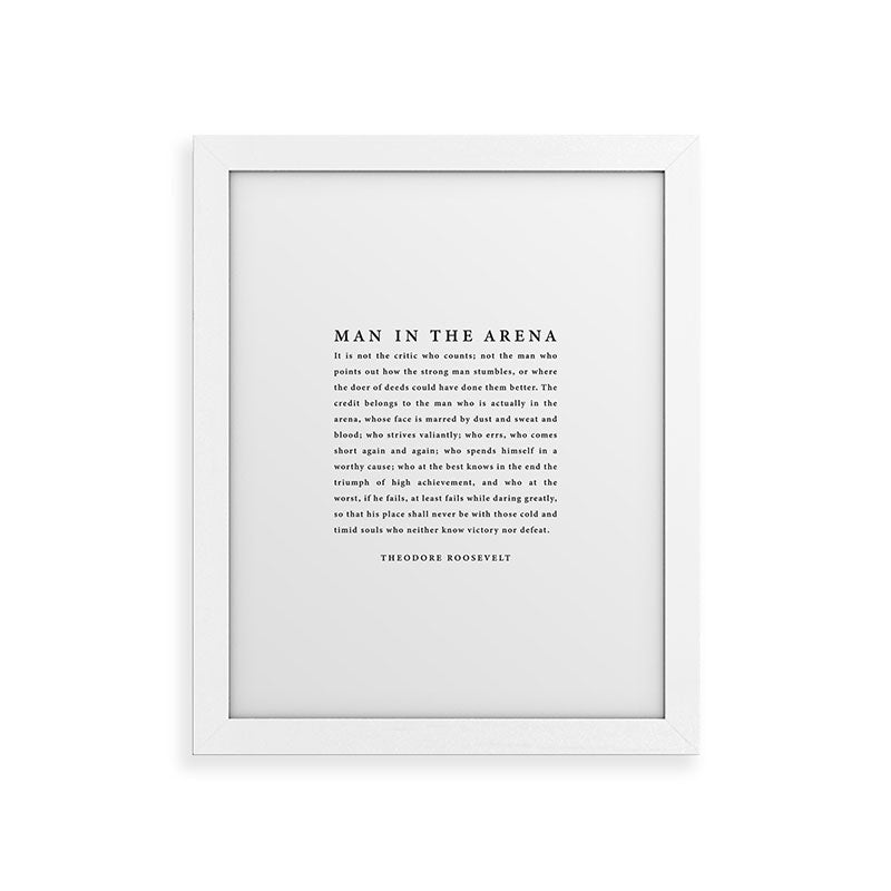 The Man In The Arena, Theodore Roosevelt Framed Art Print Gallery Image 69