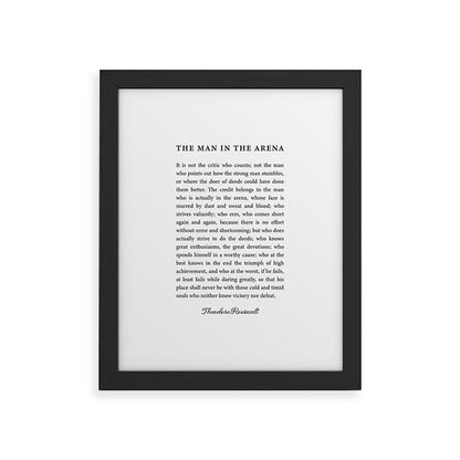 The Man In The Arena Framed Art Print Gallery Image 45