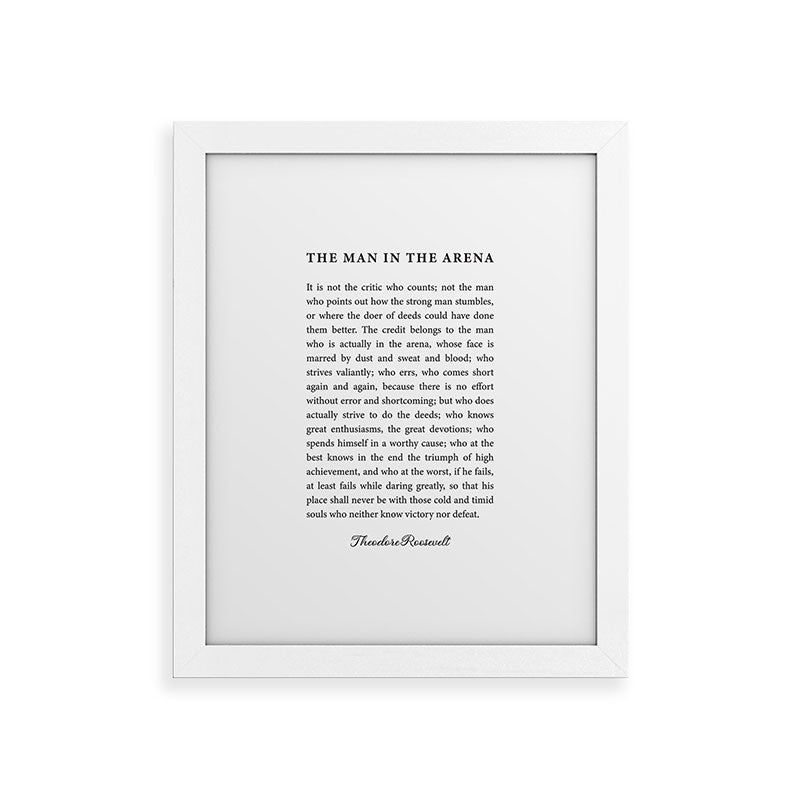 The Man In The Arena Framed Art Print Gallery Image 69