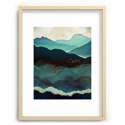 Indigo Mountains Framed Art Print Gallery Image 99