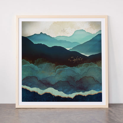 Indigo Mountains Framed Art Print Gallery Image 77