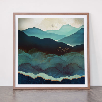 Indigo Mountains Framed Art Print Gallery Image 66