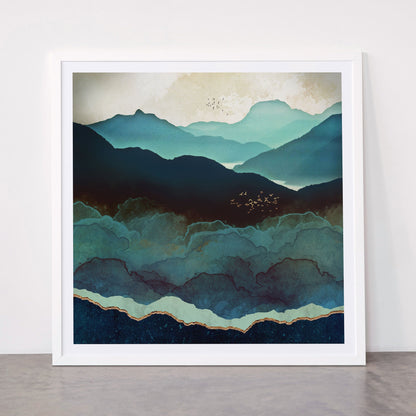 Indigo Mountains Framed Art Print Gallery Image 87