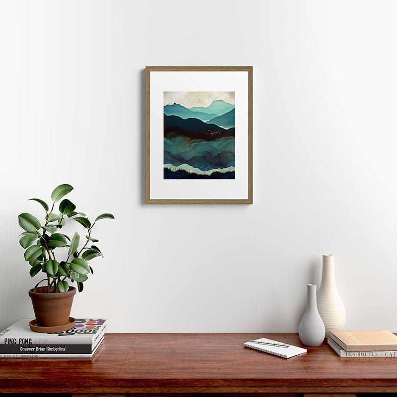 Indigo Mountains Framed Art Print Gallery Image 16