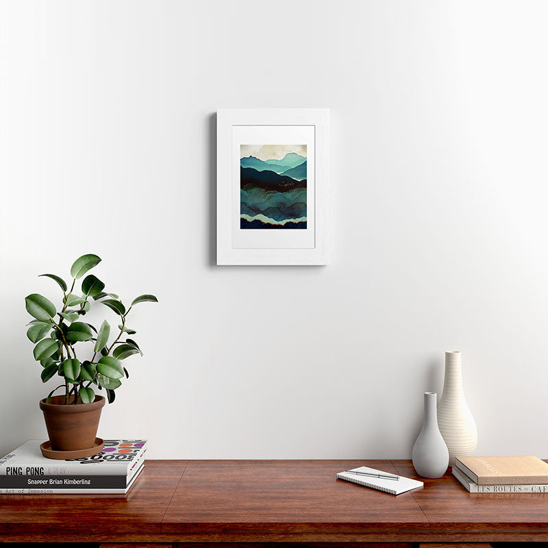 Indigo Mountains Framed Art Print Gallery Image 72