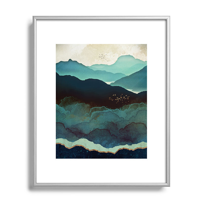 Indigo Mountains Framed Art Print Gallery Image 129
