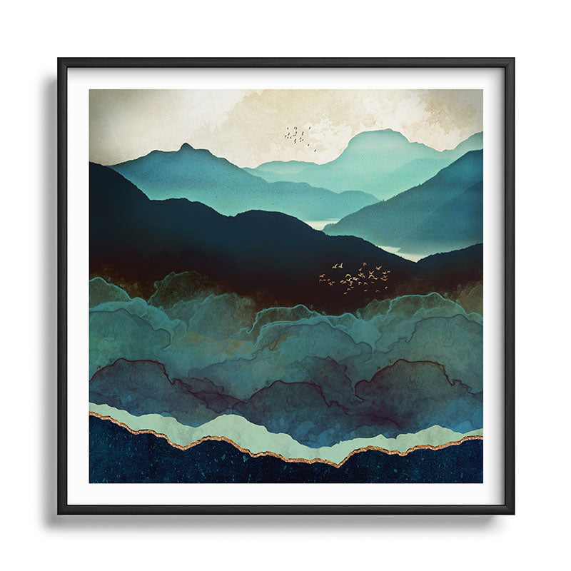 Indigo Mountains Framed Art Print Gallery Image 122