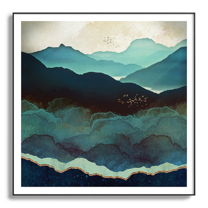 Indigo Mountains Framed Art Print Gallery Image 130