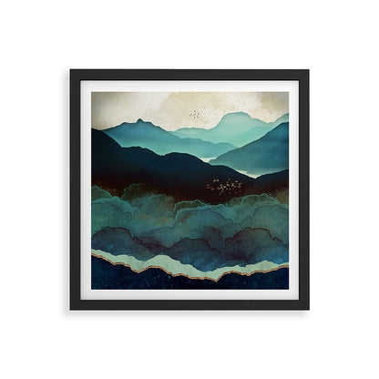 Indigo Mountains Framed Art Print Gallery Image 7