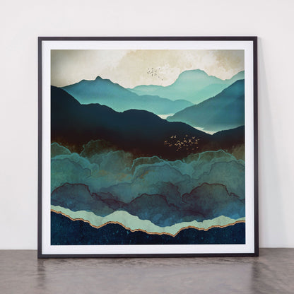Indigo Mountains Framed Art Print Gallery Image 11