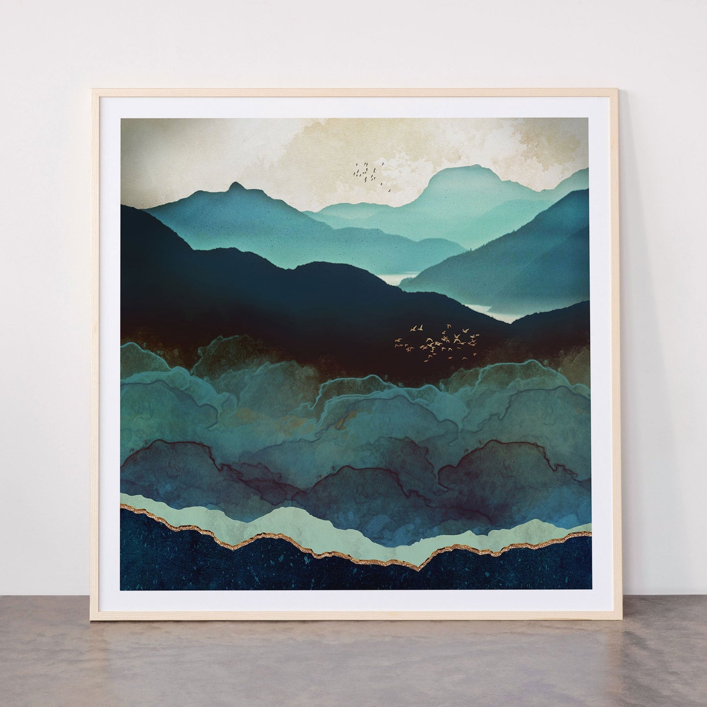 Indigo Mountains Framed Art Print Gallery Image 33