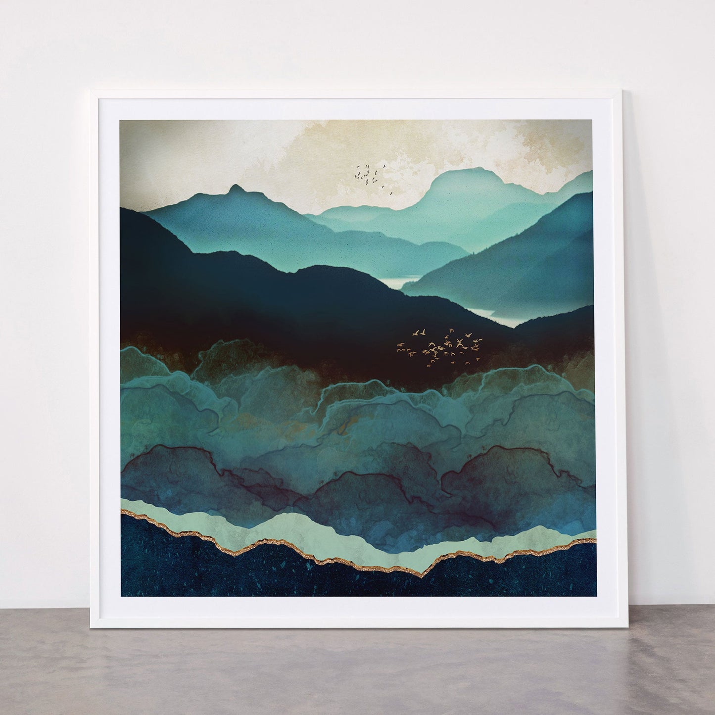 Indigo Mountains Framed Art Print Gallery Image 43