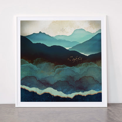 Indigo Mountains Framed Art Print Gallery Image 43