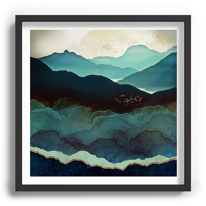 Indigo Mountains Framed Art Print Gallery Image 93