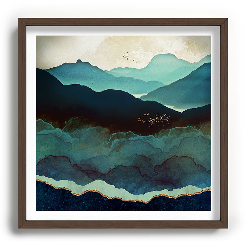 Indigo Mountains Framed Art Print Gallery Image 101
