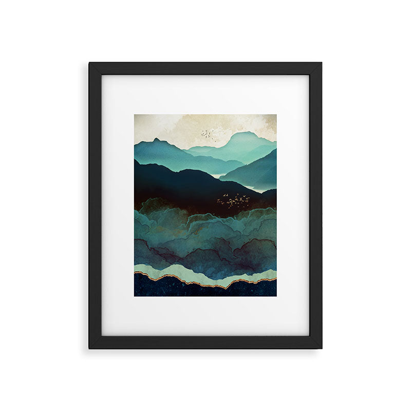 Indigo Mountains Framed Art Print Gallery Image 5